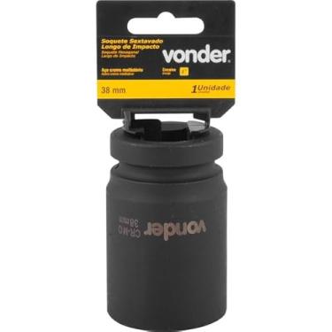 Imagem de Soquete Sextavado de Impacto Longo Encaixe 1" 38mm Aço Cromo - Vonder