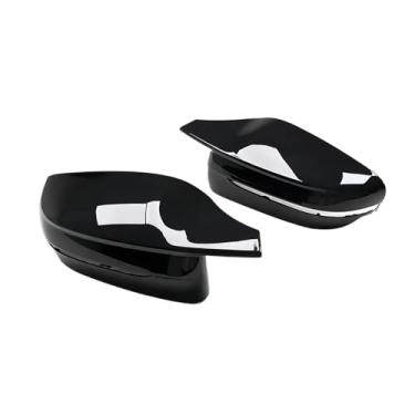 Imagem de Capas de espelho retrovisor lateral de substituição compatíveis com G30 G32 G38 G11 G12 G14 G15 G16 5 6 7 8 Series G80 Style Glossy Black Shell(5 Series G30)