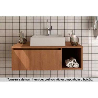 Imagem de Conjunto de Banheiro Balcão Suspenso BN3601 c/ Cuba Pia BN3600 80cm co
