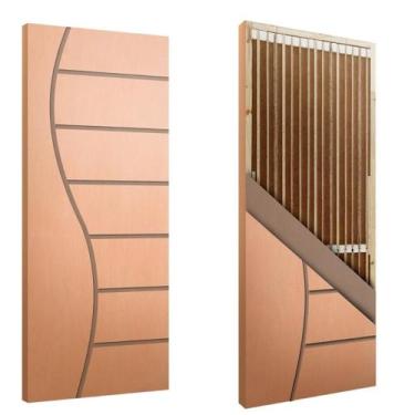 Imagem de Porta Sarrafeada Frisada HDF de Eucalipto Friso 10 - JB Paes