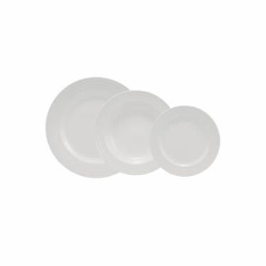 Imagem de Serviço de Baixela 12 Peças em Porcelana, Modelo Arcos, Redondo com Relevo, Porcelana Schmidt