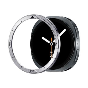 Imagem de Spigen Bezel Tune (Piloto) Projetado para Samsung Galaxy Watch 8 44 mm Capa Adesiva Protetor de Anel de Bisel (2025) - Prata