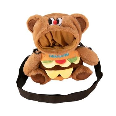 Imagem de MERIGLARE Bolsa de Ombro Feminina com Estampa de Urso E Bichinho de Pelúcia para Encontros