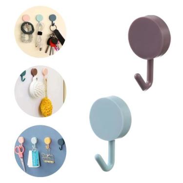 Imagem de 1 Un Gancho Cabide Plástico Adesivo Cozinha Banheiro Parede - Gancho A