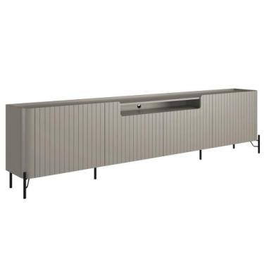 Imagem de Rack Para Sala de Estar TV 85 Pol 4 Portas Brise Pés Industrial Preto 