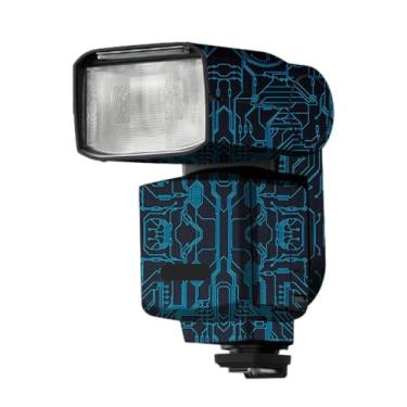 Imagem de HVL-F60RM2 II Anti-riscos Câmera Flash Adesivo Revestimento Película de Vinil para Sony HVL-F60RM2 II Revestimento Protetor Decalque Skin (Circuit Blue)