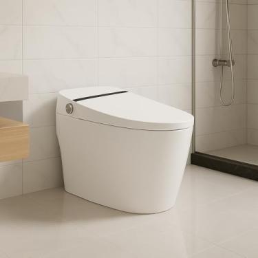 Imagem de Miroro Vaso sanitário inteligente com bidê embutido, assento aquecido, água morna e seca, com sensor de pé e visor de temperatura, descarga automática, tampa de abertura e fechamento automático