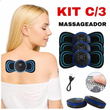 Imagem de Kit Massageador 3 Peças com USB: Relaxamento e Alívio de Stress - LIPP