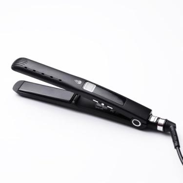 Imagem de Ferro plano profissional de cerâmica de 2,5 cm, placas de titânio com tecnologia de nano cerâmica e turmalina, preto