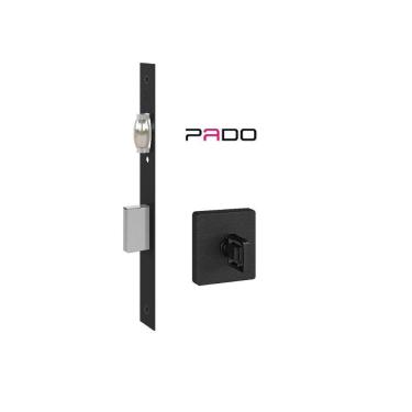 Imagem de Fechadura Rolete Porta Banheiro Wc Pivotante Pado Preta