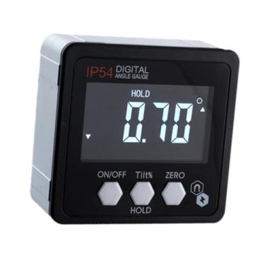 Imagem de Baoblaze Inclinômetro digital, nível eletrônico 4x90 graus, display LCD, medidor de ângulo digital para máquinas de construção