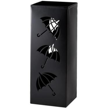 Imagem de Porta-guarda-chuvas Ollen Metal Square Preto 16,5 cm - Okllen