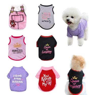 Imagem de Pacote de 6 roupas para cães KATOLK para cães pequenos, menino e menin