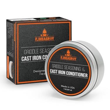 Imagem de AWEASROY Tempero de chapa para temperos de pedra preta e ferro fundido e aço carbono, mantenha uma frigideira antiaderente mais limpa, 200 ml