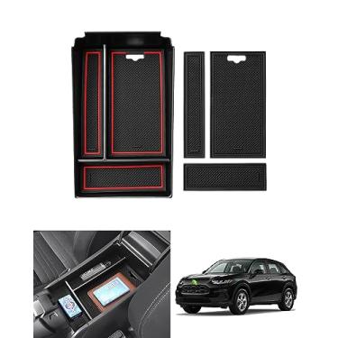 Imagem de Autorder Organizador De Console Central Para Honda Hr-V Hrv 2023-2025, Acessórios, Caixa Armazenamento Apoio Braço, Bandeja Inserção Secundária Com 2 Tapetes Coloridos
