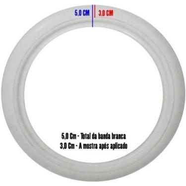 Imagem de Jogo 4 Faixas Branca Banda Estreita Pneus Aro 13 14 15 e 16 - Borracha