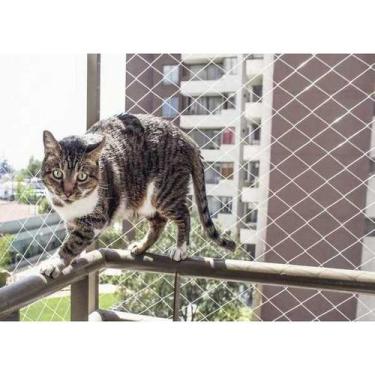 Imagem de Kit Malha 3x3 Rede Tela de Proteção 1.30X15.00 Para Gatos Filhotes, Pá