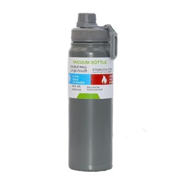 Imagem de Garrafa térmica de aço inoxidável de grande capacidade de 800 ml, 8 cores disponíveis (CINZA)