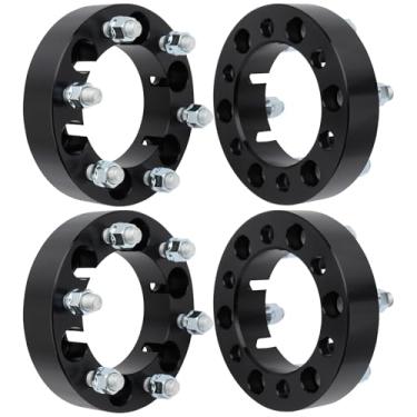 Imagem de IRONTEK Espaçadores de roda de 6 x 135 mm a 6 x 139,7 mm adequados para Cadillac 99-25 Escalade, para Chevrolet 07-13 Avalanche, para GMC 88-00 C2500, Passo de rosca forjada de 3,8 cm M14 x 1,5 furo