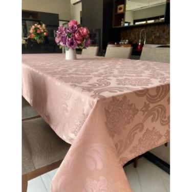 Imagem de Toalha de mesa jacquard retangular 6 lugares jacard - FF Enxovais, ros
