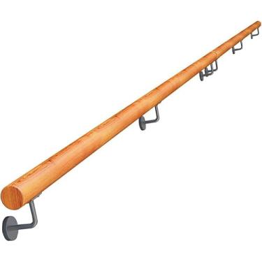 Imagem de Corrimão De Escada De Madeira, Corrimão Antiderrapante De Pinho, Corrimão De Madeira Maciça Seguro Projetado Para Idosos, Adequado Para St, Bares, Villas, 400cm