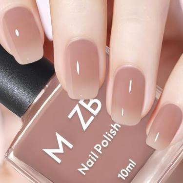 Imagem de KAHSOSE Esmalte de unhas nude à base de água de secagem rápida – Verniz transparente transparente para meninas e mulheres – Secagem rápida – Sem necessidade de luz UV, 10 ml
