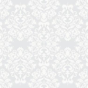 Imagem de Papel de Parede Arabesco Cinza e Off-White 57x270cm - Quartinhos