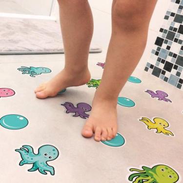 Imagem de Adesivo Piso Banheiro Antiderrapante Infantil Polvo 13 un - Quartinhos