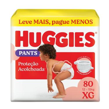 Imagem de Fralda Pants Roupinha Huggies Proteção Acolchoada XG 80 Unidades