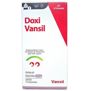 Imagem de Antimicrobiano Doxiciclina Doxi Vansil 50Mg Cães E Gatos