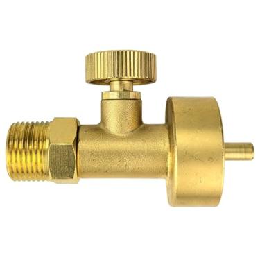 Imagem de SÜA - Adaptador De Propano Com Válvula Cga-600 (Tanque/Recipiente 1 Lb Ou 14,1 Oz) Para Cga-200 (Regulador Acetileno Tamanho Mc)