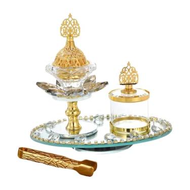 Imagem de IEUDNS Queimador de incenso árabe para decoração de casa e festas, artigos decorativos de moda com clipe, enfeite de mesa para ioga, sala de chá, casa,