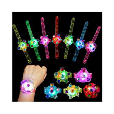 Imagem de Braceletes LED Light Up Fidget Spinner, lembrancinhas de festa, pacote