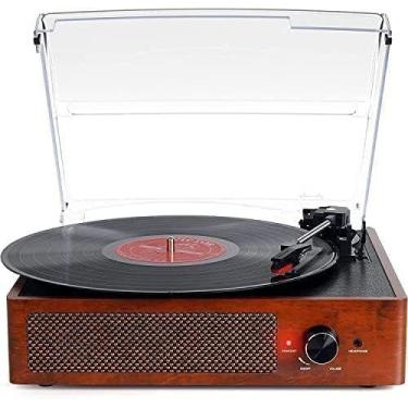 Imagem de Toca-discos de vinil toca-discos cotsoco com Bluetooth e alto-falante