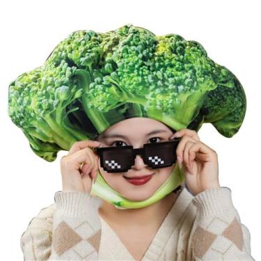Imagem de Máscara, chapéu, boné de pelúcia, vestido de vegetais para festa de Ha
