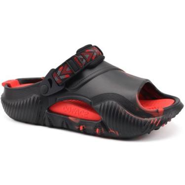 Imagem de Sandálias COFACE Orthopaedic Arch Support Masculinas Pretas e Vermelha
