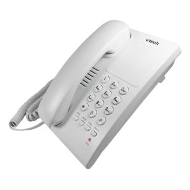 Imagem de Telefone Digital De Mesa Com Fio Vtc105w Branco Vtech