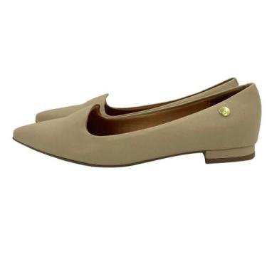 Imagem de Sapatilha Vizzano Bico Fino em Pelica Feminina, 36, Bege