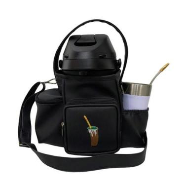 Imagem de Mateira para Levar Tererê Personalizada Cuia Cor Preta - Coutre Bolsas