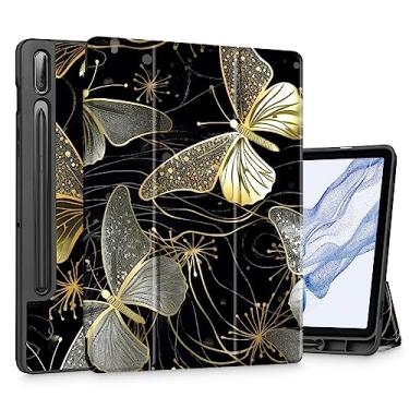 Imagem de Mektron Capa para Samsung Galaxy Tab S9 FE / S9 11 polegadas 2023 X710/X716B/X718U, capa rígida fosca embutida com função de despertar/hibernar automaticamente, suporte multiângulo para Galaxy S9,