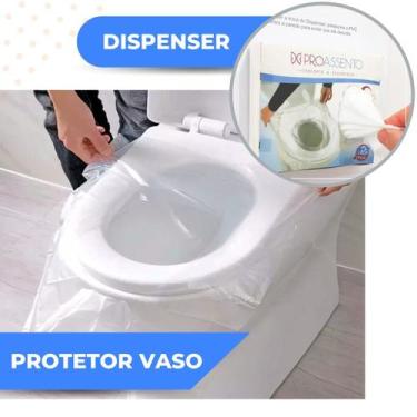 Imagem de Protetor Assento Vaso Sanitário Descartável Proassento Dispenser com 5