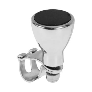 Imagem de INFINAUTO Maçaneta de volante de carro de 26 mm copo de vinho bola rotadora de volante para caminhonetes SUV, semi-reboques, vans, barcos, grafite, preto, 1 peça