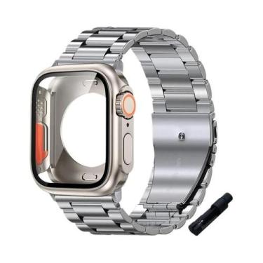 Imagem de Pulseira De Aço Inoxidável Para Apple Watch 45mm 41mm 40mm 44mm Bracel