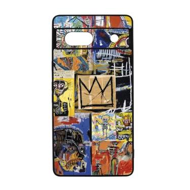 Imagem de qizjio Capa de telefone Basquiat à prova de choque com arte protetora para Google Pixel 7A