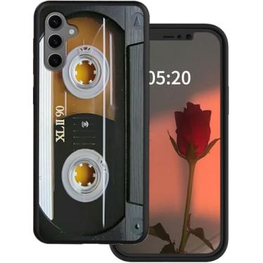Imagem de Capa para celular Galaxy A16 5G para Samsung Galaxy A16 4G Capa de 6,7 polegadas 2024 com design de fita cassete de áudio fina macia de silicone TPU sem fio, carregamento sem fio, antiarranhões, à