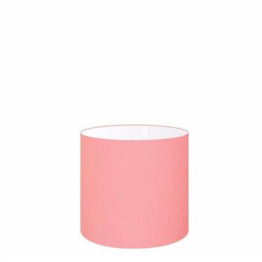 Imagem de Cúpula Abajur E Luminária Cilíndrica Vivare Cp-7005 ø18x18cm - Bocal Nacional Rosa-bebê