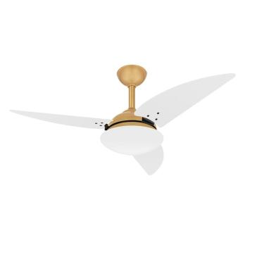 Imagem de Ventilador Teto Potente Sala Class Dourado 3 Pás Ventax 110V