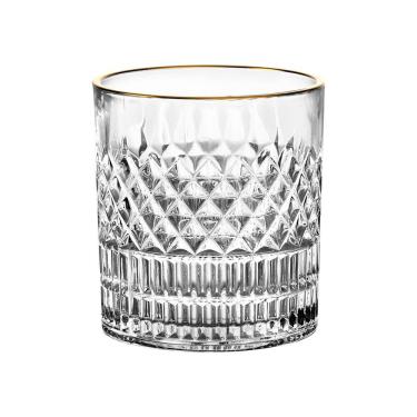 Imagem de Jogo 6 Copos Whisky Cristal Borda Dourada 310ml Esplanada L´hermitage