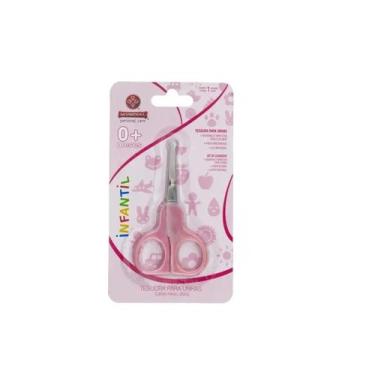 Imagem de Tesoura para Unha Infantil Rosa Mundial