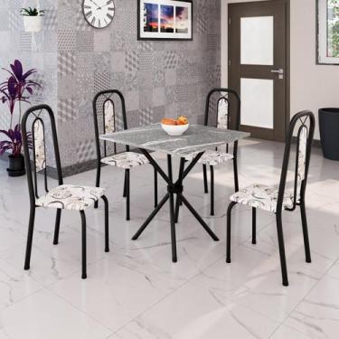 Imagem de Conjunto Sala de Jantar com 4 Cadeiras Lívia - Soma Móveis